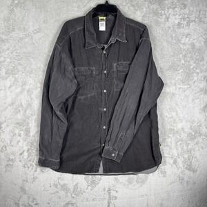 VTG‎ The North Face Men's Size XXL Gray Corduroy Long Sleeve Pea Shirt